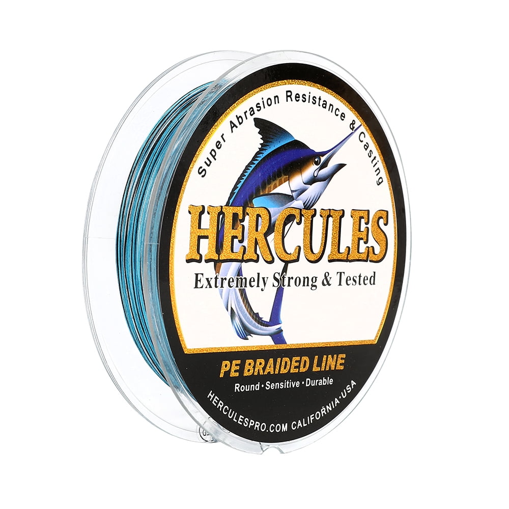 HERCULES Super Cast 100M 109 Yards Braided Fishing Line 90 LB Test for Saltwater Freshwater PE Braid Fish Lines Superline 8 Strands - Blue Camo, 90LB (40.8KG), 0.50MM
