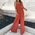 thumbnail image 1 of Combinaison Décontractée pour Femmes, Dos Nu, Taille Haute, Couleur Unie, Plage, 1 of 9