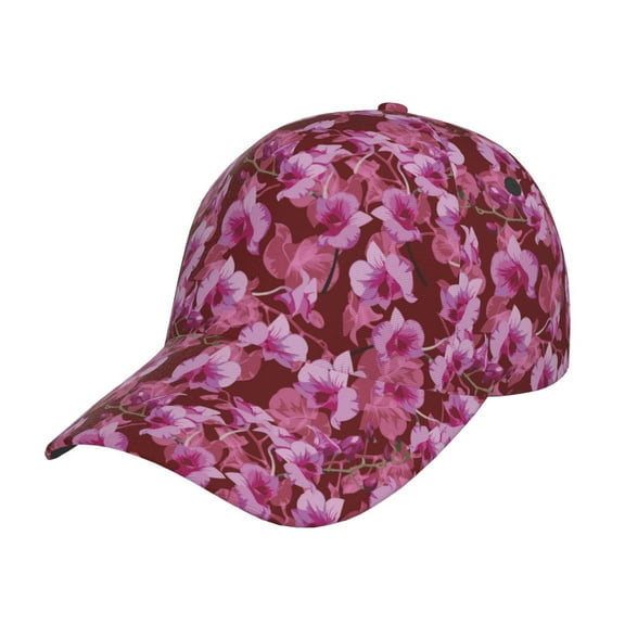 Kdxio Unisex Orchids Flowers Pattern Baseball Cap Unisex Washed Classic Adjustable Hat