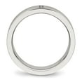 thumbnail image 5 of Auriga Fine Jewelry Stainless Steel Brushed w/CZ 6 mm Grooved Band for Women Size 11, 5 of 6