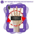 thumbnail image 5 of Rugged Shockproof Case for Apple iPad Mini 6th 7th Generation 8.3" 2021/2024, Three Layers Heavy Duty  Protective Bumper Kickstand Shoulder Strap Kids Friendly Drop Proof Case for Girls Boys,Purple, 5 of 12