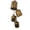 Color D, variant on Vintage Gold Bells with Rope, Rustic Cowbell Ornaments for Christmas Decor