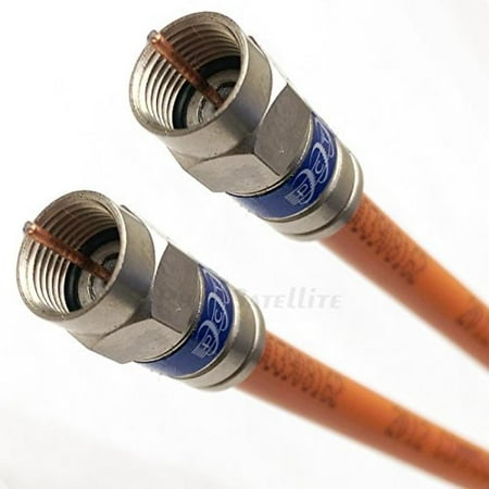 - 200ft DIRECT BURIAL UNDERGROUND 3Ghz RG-6 GEL Coat Flooded Coaxial Cable WEATHER SEAL ANTI CORROSIVE BRASS CONNECTORS Moisture & Soil Acidity Tolerance for Broadband Signal