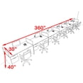 thumbnail image 2 of Six Person Blue Divider Office Workstation Desk Set, #OT-SUL-SPB38, 2 of 2