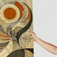 thumbnail image 3 of Shangniulu Boho Shower Curtain, Abstract Mid Century Modern Arch Sun Leaf Machine Washable Waterproof Fabric for Bathroom Bathtub Decor with Hooks, 3 of 6