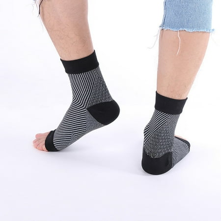 

KSCYKKKD Socks Sport Men Women Anti Fatigue Flexible compression foot sleeves Short Socks BK/M
