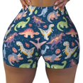 thumbnail image 2 of Fotbe Dinosaur Shorts Sin Costuras – Shorts Deportivos de Cintura Alta para Mujer, Elásticos para Gimnasio, Yoga, Running o Ciclismo-X-Large, 2 of 8