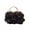 Black, variant on Elegant Rose Flower Evening Clutches Purse Rhinestones Top Handle Handbag with Chain for Weddings and Formal Event
