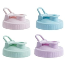 Pour Spout Lids for Ball Wide Mouth Mason Jars, Airtight Canning Jar Flip Cap Top Lid for Drinking, Salad, Dressing Pouring, Leak-Proof, Colorful Pack of 4
