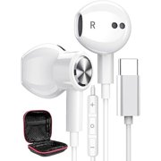 ACAGET USB C Headphones for Samsung Galaxy S25 S24 FE S23 S22 Ultra Wired Earbuds for iPhone 16 Pro Max 15 Plus Type C Earphones with Carrying Case Magnetic HiFi Stereo Headset for Samsung A35 A54 5G