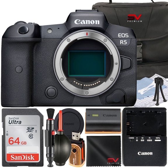 Canon EOS R5 Mirrorless Digital Camera (Body Only) with Mount Adapter ...