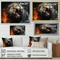 thumbnail image 4 of Designart "Roaring With Feral Passion: The Lion I" Animals Lion Wall Art Living Room, 4 of 7