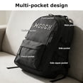 thumbnail image 3 of Forest Myth Backpack for Men and Women, Water Resistant College School Bag, Lightweight Travel Backpack, Large Size, Black, 3 of 9