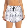 thumbnail image 2 of Goofa Lavender Flowers Printed Women 2 in 1 Running Shorts,Quick Dry Athletic Workout Shorts,High Waisted Athletic Shorts with Liner Pockets-XX-Large, 2 of 9