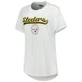 thumbnail image 2 of Women's Concepts Sport White/Charcoal Pittsburgh Steelers Sonata Top & Leggings Sleep Set, 2 of 6