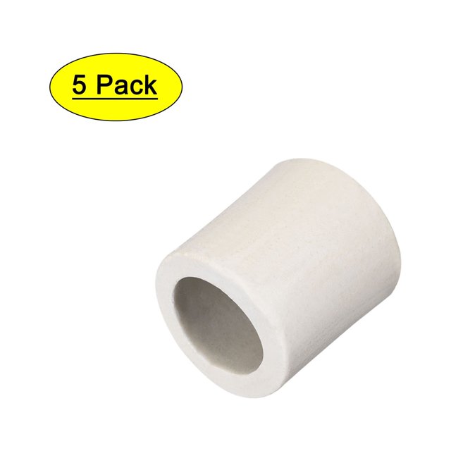 Uxcell 5 Pcs Ceramic Tubing Insulated Electronic Wire Bundle Heat Insulation Protection Single Bore 20mmx18mm