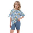 thumbnail image 4 of Easter Print Outfit Sets for Toddler Kids Boys Girls Short Sleeve Shirts Fitted Yoga Shorts Suit for Children, 4 of 8