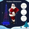 thumbnail image 2 of Gymax Arbre de Noël Rétractable en Spirale de 6 Pieds avec Lumières LED 135 et Contrôle par Application, 2 of 10