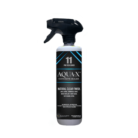 16 Ounce AQUA-X 11 Concrete Sealer, Clear, Penetrating Sealer; Silicone, Water Repellant for Driveways, Patios, Retaining Walls, Cement Tiles and (Best Concrete Patio Coating)