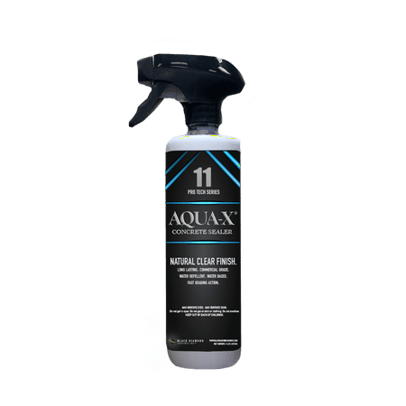 Concrete Texture Coating - 16 Ounce AQUA-X 11 Concrete Sealer, Clear, Penetrating Sealer; Silicone, Water Repellant for Driveways, Patios, Retaining Walls, Cement Tiles and More