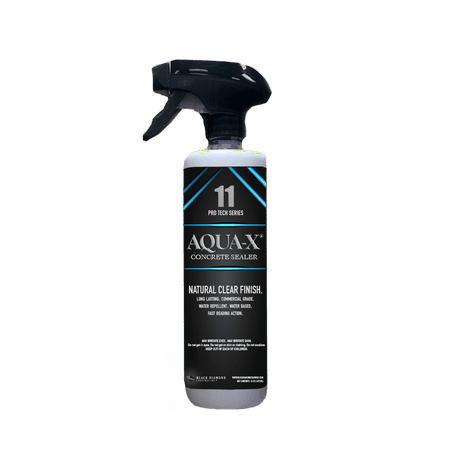 16 Ounce AQUA-X 11 Concrete Sealer, Clear, Penetrating Sealer; Silicone, Water Repellant for Driveways, Patios, Retaining Walls, Cement Tiles and (Best Penetrating Concrete Driveway Sealer)