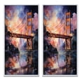 thumbnail image 2 of Designart "Luminous Crossing Coral Bridge III" Bridges Framed Wall Art Set Of 2 - Coral Architecture Frame Gallery Set For Office Decor, 2 of 6