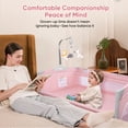 thumbnail image 4 of Babyeap 5-in-1 Baby Bassinet with Playard Mode & Changing Table,Bedside Sleeper for Newborns and Infants,Pink, 4 of 8