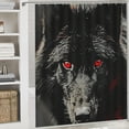 thumbnail image 6 of Orinice Wolf Gothic Art Bathroom Decor Set Colorful Luxurious Graphic Polyester Fabric Fashion Bathroom Decor Sets with Hooks Size 100％ Polyester Home Bathtubs Bathroom Curtain Decoration Washable, 6 of 7