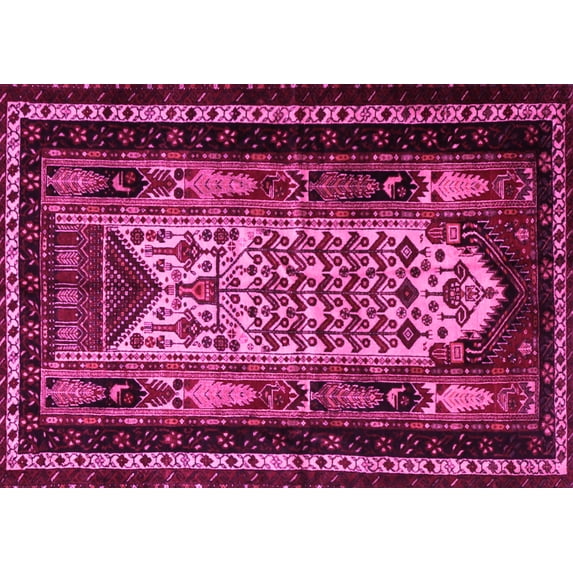 Ahgly Company Indoor Rectangle Persian Pink Traditional Area Rugs, 6' x 9'
