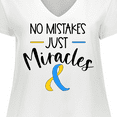thumbnail image 4 of Inktastic No Mistakes, Just Miracles Down Syndrome Awareness Women's Plus Size V-Neck T-Shirt, 4 of 5