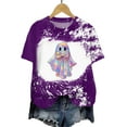 thumbnail image 4 of Women Graphic Tees Cartoon Printed Round Neck Short Sleeve T Shirt Halloween T Shirt Tops, 4 of 6