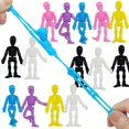 thumbnail image 4 of 30pcs Halloween Skeleton Relax Toys - Soft TPR, Bouncy Noodle Design for Fun & Decompression, Assorted Colors, 4 of 5