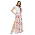 thumbnail image 2 of Lady High Slit Wide Leg Pants in Tropical Pink Line Floral, 2 of 5