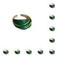 thumbnail image 2 of Sonducket Anillo de mujer Aleación de zinc Anillos abiertos decorativos Navidad Novia Regalo Joyería Compromiso Celebración Fiesta Verde Grün 10piezas Sonducket CBP315837, 2 of 6