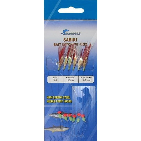 Sanhu Bait Rigs Red Feather #10, 10 packs