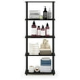 thumbnail image 3 of SONGMY TURN-N-TUBE Storage Shelves, 5-Tier Book Shelf, Corner Shelf, Toolless Open Shelves, for Organization and Storage, Living Room, Garage, Home Office, Espresso, 3 of 5