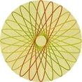 thumbnail image 1 of Ahgly Company Machine Washable Indoor Round Transitional Yellow Area Rugs, 4' Round, 1 of 7