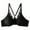 Black, variant on Front Closure Bras for Women Wireless Fashion Liftup Underwear Soft Stretch Lace Back Cross Strap T-Shirts Bralettes