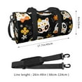 thumbnail image 4 of Gaeub Cat Skulls and Flowers Lightweight Travel Cylinder Bag Gym Tote Bag Sports Training Duffle Bag with Pockets and Straps, 4 of 8