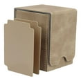 thumbnail image 1 of lionlar Trading Card Deck Case, with Separator + Sleeved Cards Container Card Organization Box for Baseball Cards , Light Brown S, 1 of 6