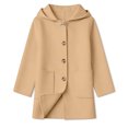 thumbnail image 5 of Faraee Kids Hooded Wool Blend Jacket Long Sleeve Overcoat for Boys Girls Mid Length Winter Warm Peacoat Dress Coat 4‑16 Years, 5 of 5