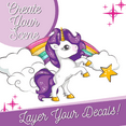 Glow in The Dark Unicorn Wall Decals(Purple) Quality Peel and Stick