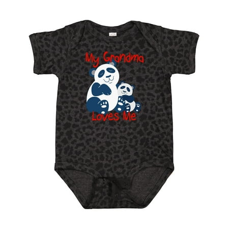 

Inktastic My Grandma Loves Me Panda Gift Baby Boy or Baby Girl Bodysuit