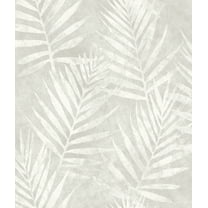 Chesapeake Amador Silver Palm Prepasted Easy Walls Wallpaper, 20.5-in by 33-ft, 56.4 sq. ft.