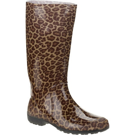 Women's Cheetah Rain Boots - Walmart.com