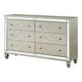 thumbnail image 6 of Dresser with 6 Drawers and Circular Decorative Pattern Silver, 6 of 7