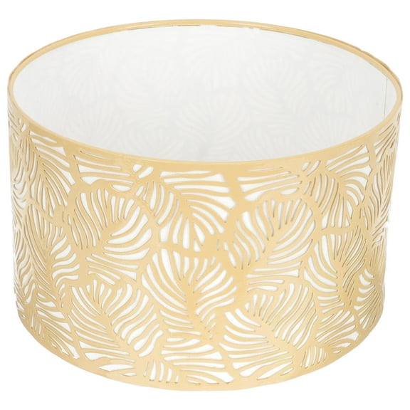 LOLIPPYY 1Pcs Metal Lampshade for Standard Lamps Golden White .82x9.82x6.29in