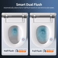 thumbnail image 5 of Tankless Elongated Bidet Toilet 1.32 GPF in White with Auto Flush, Auto Open/Close, Heated Seat, Remote and Warm DryerDV-1S0360-V3, 5 of 18