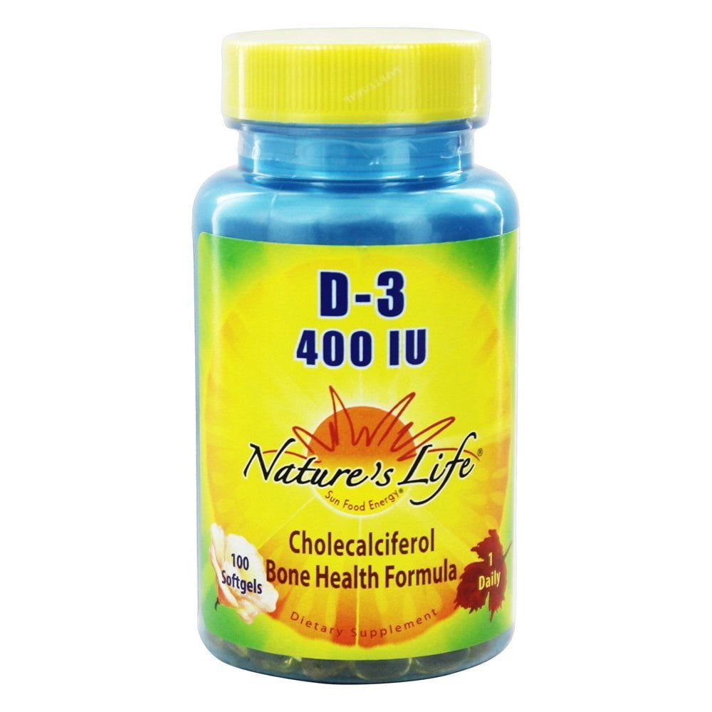 Nature's Life Vitamin D3 400 IU 100 Softgels