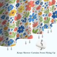 thumbnail image 6 of Pioneer Flower Floral Print Pattern Shower Curtain 36"x72", Bathroom Decorative Shower Curtain Set with 12 Hooks, Waterproof Washable, 6 of 6